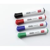 Nobo Glide Drywipe marker 4 kom Vrh v obliki metka Črna, Modra, Zelena, Rdeča Cene