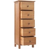 vidaXL Visoki ladičar 45 x 32 x 110 cm od masivne hrastovine | shoptok.hr