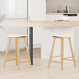  Trpezarijske stolice 2 pcs Prirodna 46 x 37 x 63 cm | Eponuda.com