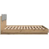  Okvir kreveta s uzglavljem Umjetnički hrast 200 x 200 cm | shoptok.hr