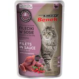 Benek Varčno pakiranje Super brez žitaric, dušeni fileji, 56 x 85 g - Raca z brusnicami v omaki | Shoptok.si