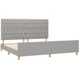  Za krevet s uzglavljem svjetlosivi 200x200 cm od tkanine | shoptok.hr