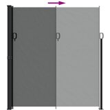 Bočna tenda na uvlačenje antracit 220 x 500 cm | Eponuda.com