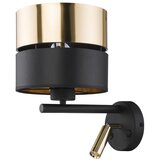  LED zidna lampa HILTON 1xE27/15W/230V + LED/3W/230V mesing/crna | Eponuda.com