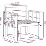  Set vanjskih sofa Čvrsto drvo akacije Prirodna | shoptok.hr