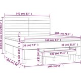  Box spring postelja z vzmetnico temno rjava 160x200 cm blago, (20900124) | Shoptok.si