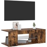 TV ormarić s LED svjetlima boja dimljenog hrasta 90x39x30 cm | shoptok.hr