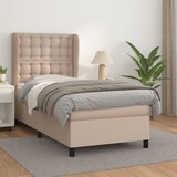  The Living Store Box spring postelja z vzmetnico kapučino 90x200 cm umetno usnje - Box Spring Postelja, (21458047) Cene