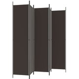 Sobna pregrada s 5 panela smeđa 250x220 cm od tkanine | Eponuda.ba