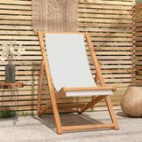  Ležaljka od tikovine 56 x 105 x 96 cm krem | Eponuda.ba