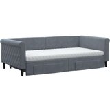  Dnevni krevet na razvlačenje tamnosivi 100x200 cm baršunasti | shoptok.hr