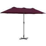  Vrtni suncobran Bordeaux Crvena 370 x 197 x 239 cm | shoptok.hr
