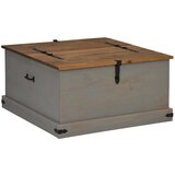 vidaXL Skrinja za shranjevanje HALDEN siva 91x91x47cm Masivni les, bor | Shoptok.si