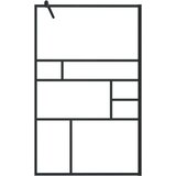 Pregrada za tuš s prozornim ESG steklom 100x195 cm črna, (20684036) | Shoptok.si