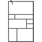 Pregrada za tuširanje s prozirnim staklom ESG 100 x 195 cm crna | shoptok.hr