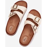 EVENTO Women's Cork Platform Slippers With Buckles Beige Vesina | shoptok.hr