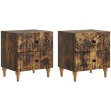 Noćni ormar s ladicama 2 pcs Dimljeni hrast 43 x 34,5 x 48 cm | shoptok.hr