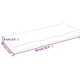  Polica svjetlosmeđa 80 x 30 x 6 cm od obrađene hrastovine | shoptok.hr