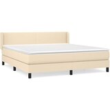  Krevet s oprugama i madracem krem 180x200 cm od tkanine | shoptok.hr