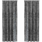  Baršunaste zavjese sa zavjesama 2 pcs Siva 260 x 140 cm Baršun | shoptok.hr