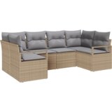 vidaXL 6-dijelni vrtni kauč set s jastučićima bež poli ratan | shoptok.hr