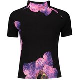 Desigual ženska majica kratkih rukava s cvjetnim printom crna Cijene