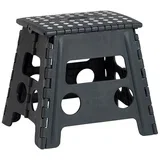 sklopivi stolac (d x š x v: 37 x 30 x 32 cm, opteretivost: 150 kg, plastika, crne boje)