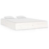 The Living Store Posteljni okvir bel trden les 140x190 cm - Posteljni Okvir, (21528092) | Shoptok.si