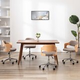  Okretne blagovaonske stolice 4 kom smeđe-sive drvo i tkanina | shoptok.hr