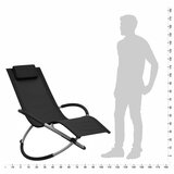  Dječja ležaljka za sunčanje čelična crna | shoptok.hr