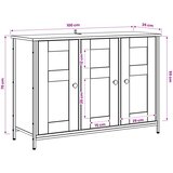  Kreveta Crni hrast 100 x 35 x 70 cm Konstruirano drvo | shoptok.hr