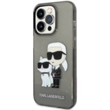 Karl Lagerfeld KLHCP14LHNKCTGK za iphone 14 pro prozorno črn ovitek z belščicami - glitter iml nft full bodies | Shoptok.si