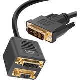 LINQ Video adapter DVII moški na VGA ženski in DVII ženski, Črna, (5000191828) Cene