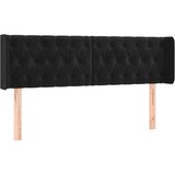  Posteljno vzglavje črno 163x16x78/88 cm žamet, (20794979) | Shoptok.si
