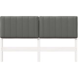  Tapecirani uzglavlje s uzglavljem Bijela i svijetlo siva 150 cm | shoptok.hr