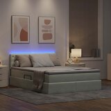  LED krevet za pohranu s madracem Svjetlosiva 140 x 190 cm | shoptok.hr