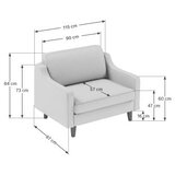 Atelier Del Sofa Fotelja Robin Dvosjed, svijetlo zelena | Eponuda.ba