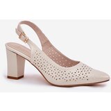 Sergio Leone Perforated Sandals With Pointed Toes On A Heel | Shoptok.si