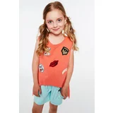 Fasardi Girls' t-shirt with coral patches