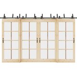Pribor za klizna vrata 366 cm čelični crni | shoptok.hr