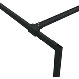 vidaXL Pregrada za tuš crna 100 x 195 cm s prozirnim staklom ESG | shoptok.hr