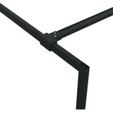 vidaXL Pregrada za tuš črna 100x195 cm prozorno ESG steklo | Shoptok.si