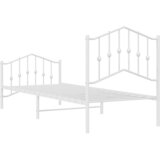 Metalni okvir kreveta s uzglavljem i podnožjem bijeli 80x200 cm | shoptok.hr