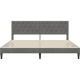  Krevetna konstrukcija Tamnosiva 200 x 200 cm Baršun | Eponuda.ba