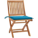  Sklopive vrtne stolice s jastucima 6 kom od masivne tikovine | shoptok.hr