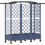  Povišeni krevet s mrežom i krovom Siva 163 x 40 x 129 cm PP | Eponuda.com