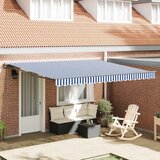 vidaXL retraktilna tenda modra in bela 400x300 cm | Shoptok.si