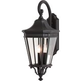 Elstead Lighting Elstead Cotswold Lane Zunanja velika stenska svetilka s 3 lučmi, črna IP44, E14, (22099955) | Shoptok.si