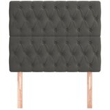  Uzglavlje tamno sivo 100x7x118/128 cm baršunasto | shoptok.hr