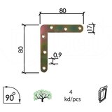 Dabel vezač ugaoni lp1 znž 80x80/17/0,9 mm (4kom) dsp Cene